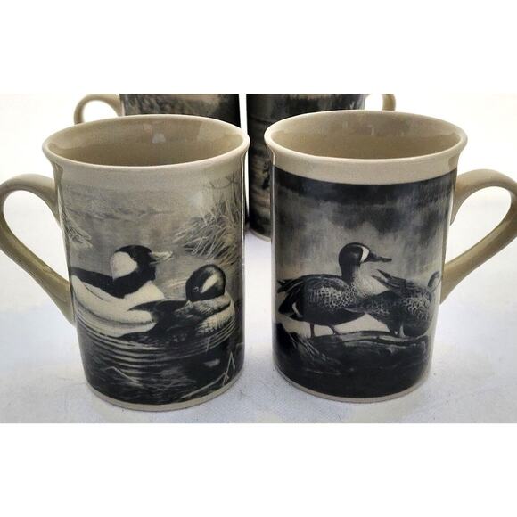 Cups/Mugs-Field & Stream-Vintage Look-Deer-Elk-Mallard-Wood Duck-8 oz-Set of 4 - Picture 8 of 16